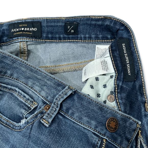 Lucky brand Sasha skinny rip jeans size 26 - Picture 5 of 8